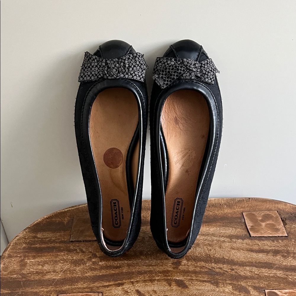 Coach Saundra Black Ballet Flats